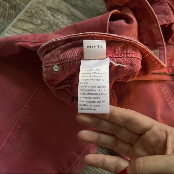 Paige Cindy Jean Front Seam, Raw Hem in Vintage Rose. Women’s Size 32, High Rise - Picture 6 of 11